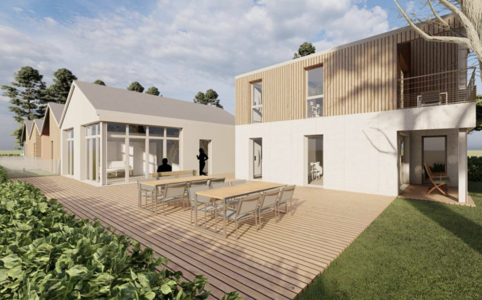 Plan 3D, Résidence RIR : Résidence Intergénérationnelle Rurale, Le Guerno, Morbihan